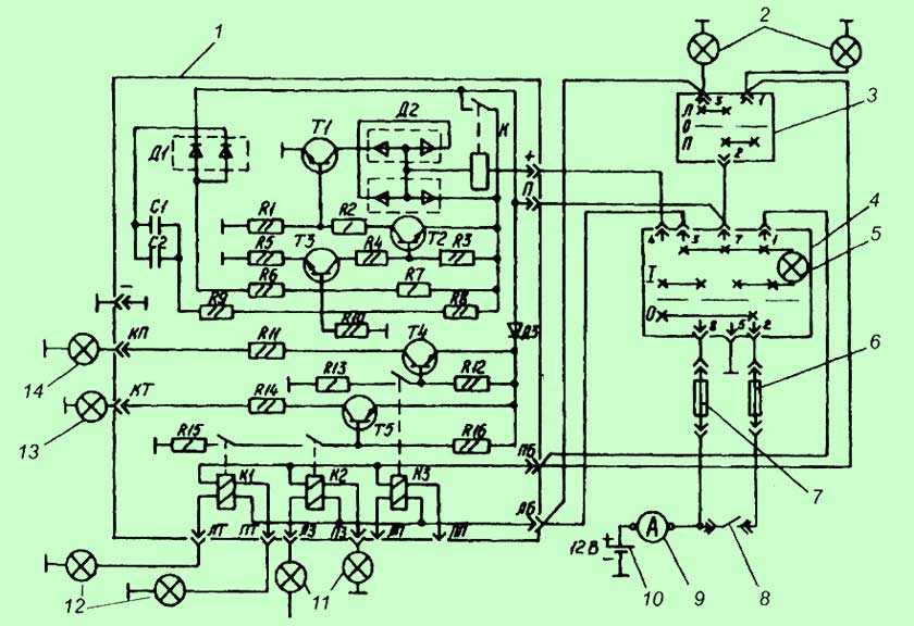 Схема подключения реле поворотов газ 66