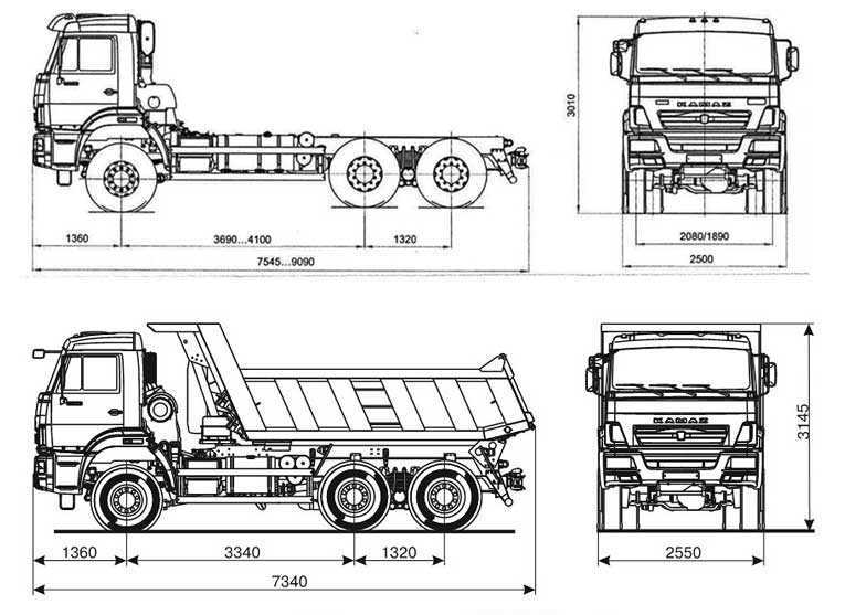 Чертеж рамы камаз 5511