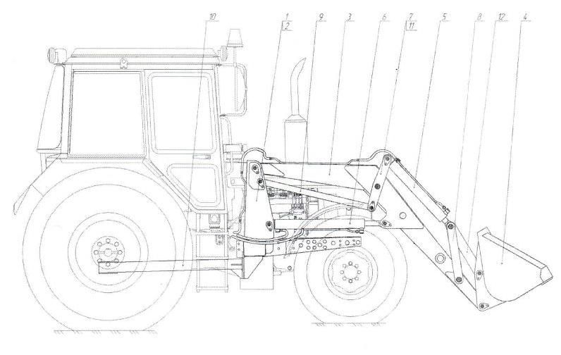 Ковш трактора чертеж - 89 фото
