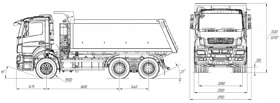 Габариты камаза фото