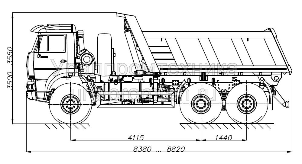 Камаз 65225 чертеж