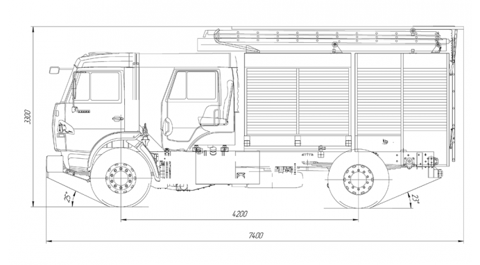 Кабина камаза чертеж